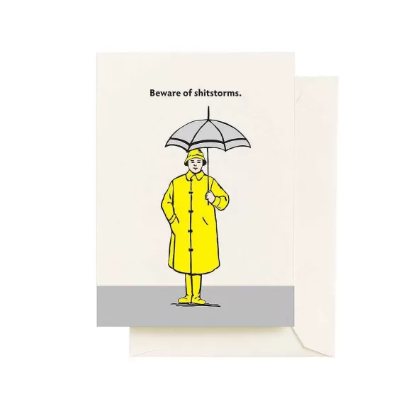 Sale Beware Of Shitstorms Card By Seltzer Goods Cards & Stationery