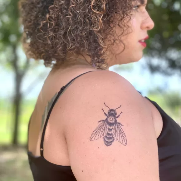 Best Sale Big Bee Temporary Tattoo Socks & Accessories