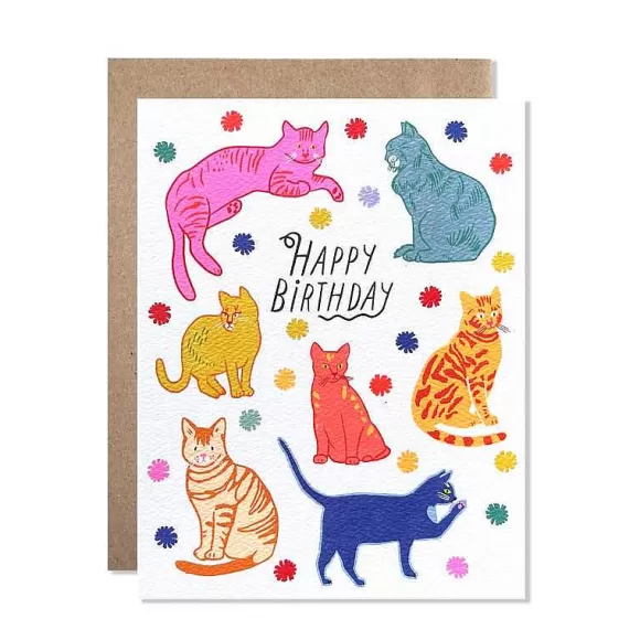 Outlet Birthday Cats Card By Hartland Cards Cards & Stationery