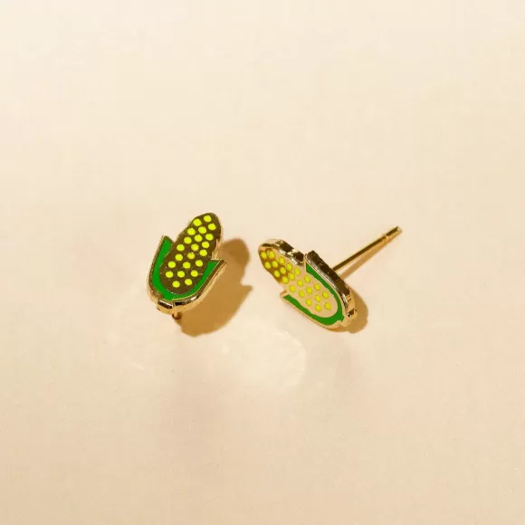 Hot Corn On The Cob Stud Earrings Earrings