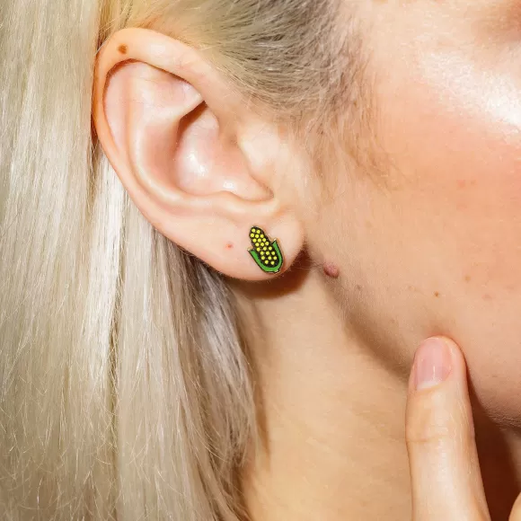 Hot Corn On The Cob Stud Earrings Earrings