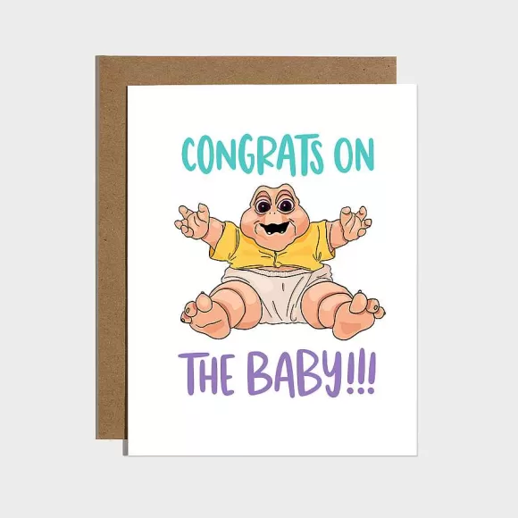 New Dinosaurs Congrats On The Baby Card By Brittany Paige Cards & Stationery