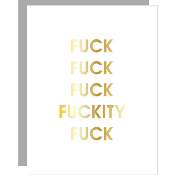 Flash Sale Fuck Fuckity Fuck Fuck Letterpress Card By Chez Gagn Cards & Stationery