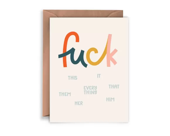 Flash Sale Fuck (Literally) Everything Sympathy Card By Twentysome Design Cards & Stationery