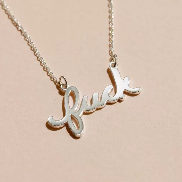 Sale Fuck Script Necklace Necklaces