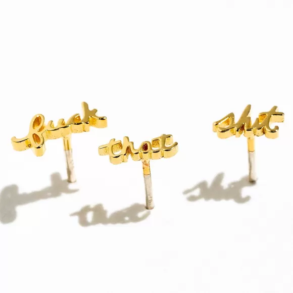 Store Fuck That Shit Studs Earrings