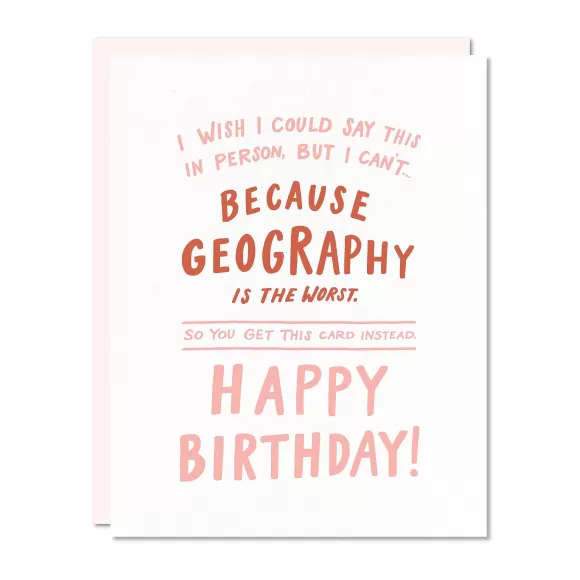 Shop Geography Birthday Card By Odd Daughter Paper Co Cards & Stationery