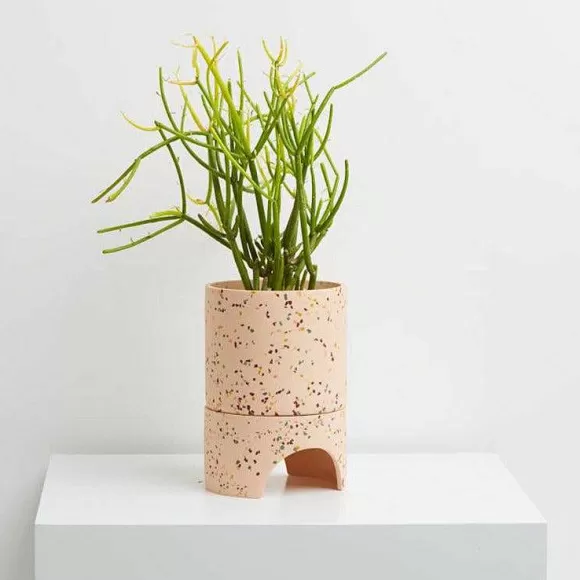 Shop Large Archie Terrazzo Planter In Salt By Capra Design Home & Kitchen