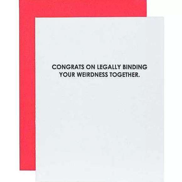 Discount Legally Binding Your Weirdness Wedding Card By Chez Gagn Cards & Stationery