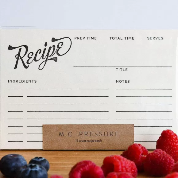 Flash Sale Letterpress Recipe Card Set Cards & Stationery