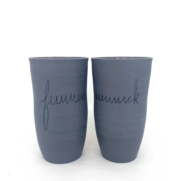 Store Long Fuck Tumbler/Vase In Grey Home & Kitchen