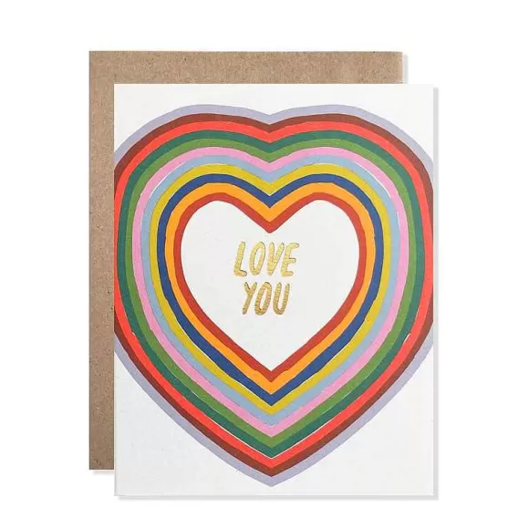 Hot Love You Hearts Card By Hartland Cards Cards & Stationery