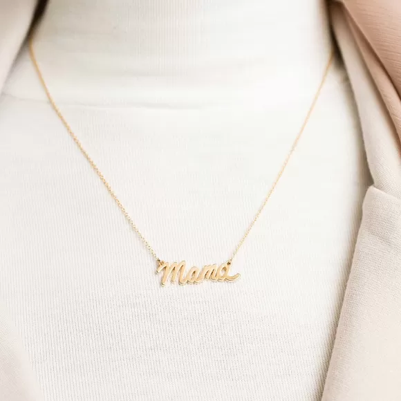 Online Mama Script Necklace Necklaces