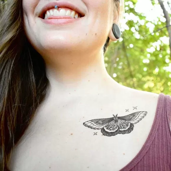 Cheap Night Moth Temporary Tattoo Beauty & Wellness