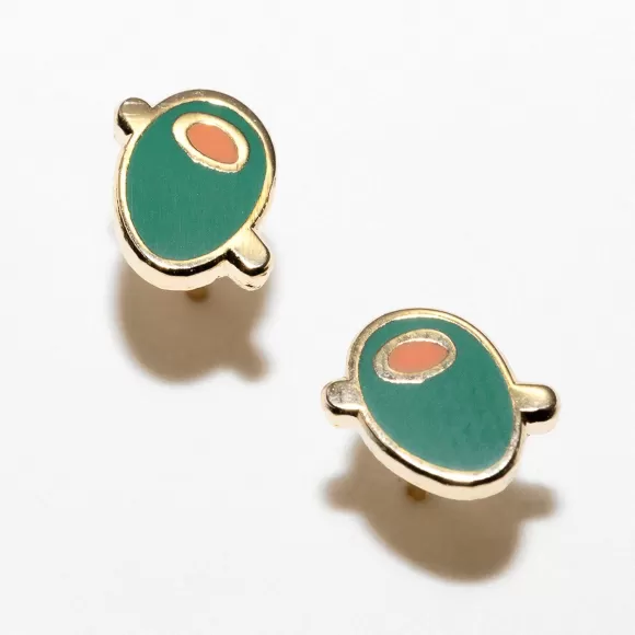 Hot Olive Studs Earrings