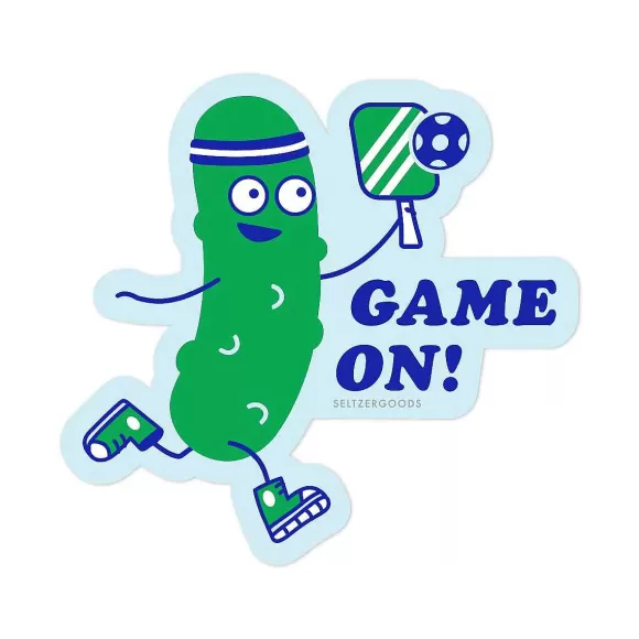 Fashion Pickleball Pickle Sticker By Seltzer Goods Cards & Stationery