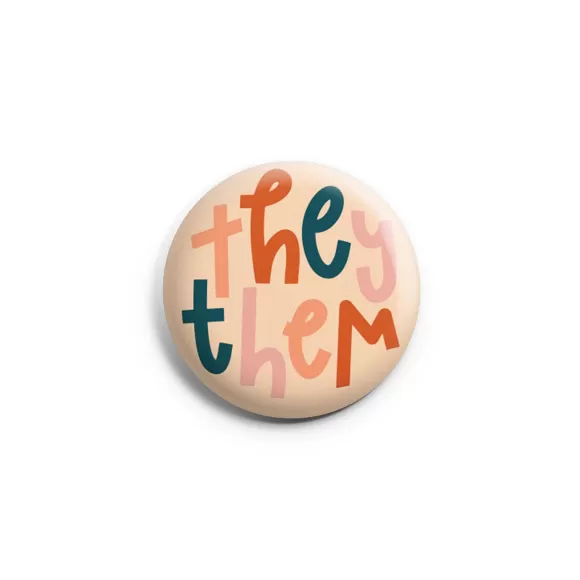 Outlet Pronouns Mini Button By Twentysome Design Socks & Accessories