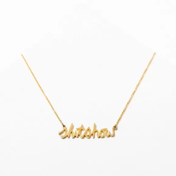 New Shit Show Script Necklace Necklaces