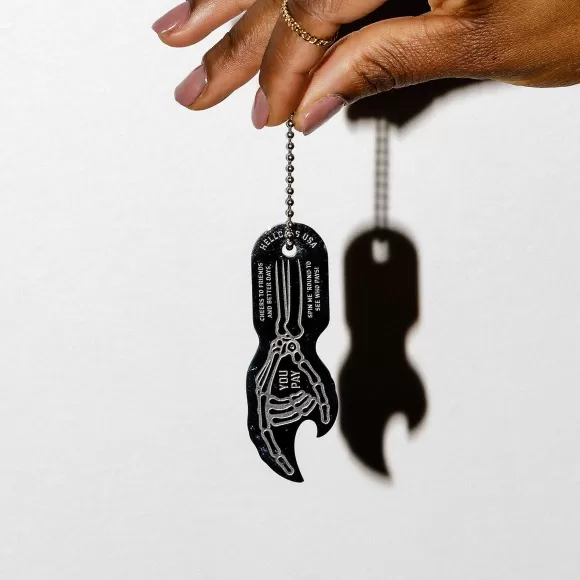 Online Skeleton Hand Bottle Opener Keychain Socks & Accessories