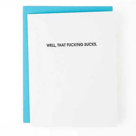 Clearance Well That Fucking Sucks Sympathy Card By Chez Gagn Cards & Stationery