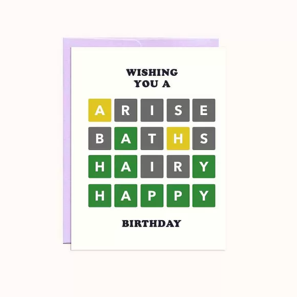 Discount Wordle Birthday Card Cards & Stationery