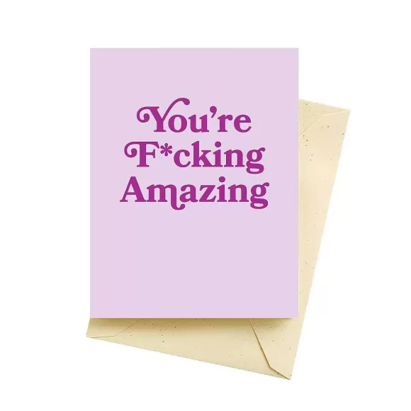 Sale You'Re F*Cking Amazing Card By Seltzer Goods Cards & Stationery